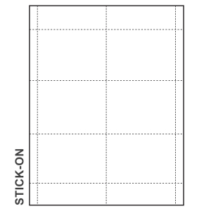 Print these 4"x3" self sticking name tags with a Laser printer, peel, and stick
