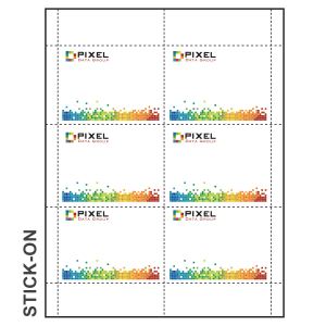 Print these 4"x3" adhesive name tags with a Laser printer, peel, and stick