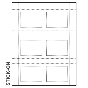 Print these 3.75"x2.75" self sticking name tags with an Inkjet or Laser printer, peel, and stick