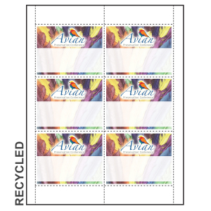 4" x 3" Recycled Paper Name Tag Inserts compatible with laser and inkjet printers