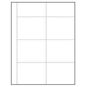 4" x 3" blank Paper Name Tag Inserts with perforations