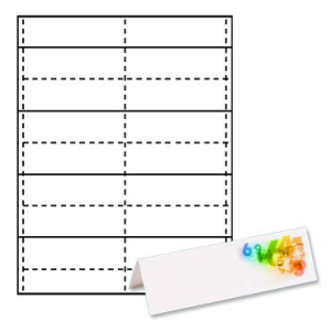 4inch x 1.25inch Paper Place Tents Pre-printed with your custom design