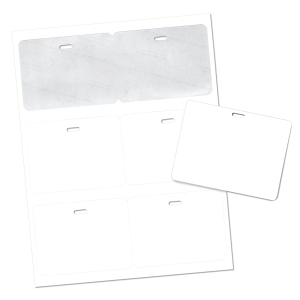 Creates fifty 4"x3" temporary visitor badges and eliminates the need for name tag holders