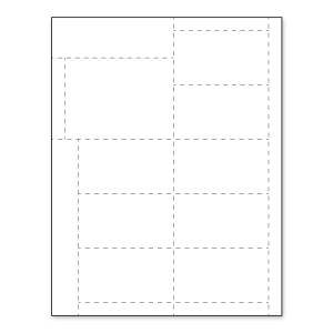 4"x3" blank paper name tag insert with eight detachable 3-1/2" x 2" tickets