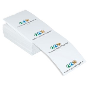 4x3 Single-sided full color event badge with white borders  