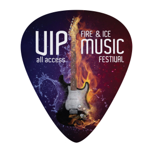 4in x 4.75in guitar shaped shaped adhesive name tag