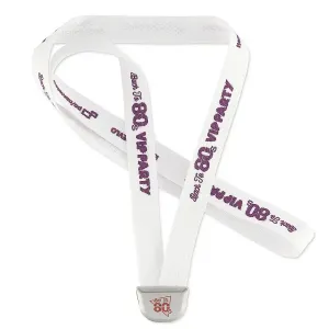 CLBEVLO is a custom, organic cotton lanyard with a no spin attachment