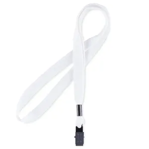 hypoallergenic blank white lanyard