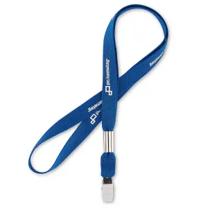 Custom blue biodegradable lanyard