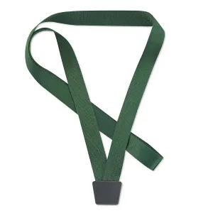 soft fabric green lanyard with no twist clip