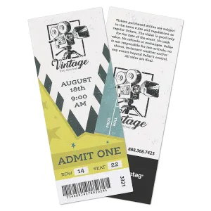 Double sided custom festival tickets with barcode