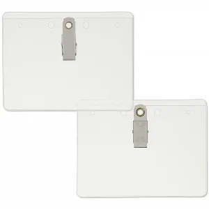 Biodegradable 4"x3" name tag holders with clip for events