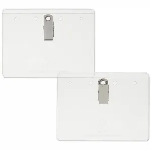 clear 4x3 name tag holder with clip