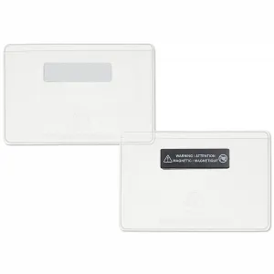 clear 3.5x2.25 name tag holder with magnet