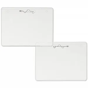 clear 4x3 name tag holder with pin 