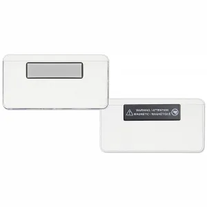 3"x1.5" name tag holder made with 38% thicker material and stronger edge welds