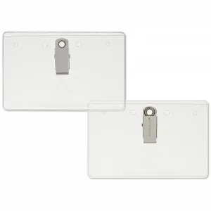3-1/2inx2-1/4in reusable and recyclable name tag holders that are easy to fill