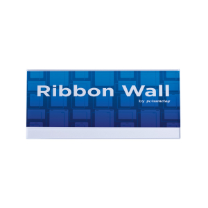 4inch x 8inch clear sign holder for badge ribbon rack