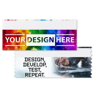 4inch x 1-5/8inch full color custom badge ribbon