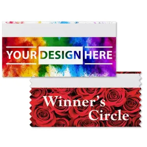 4 inch x 2 inch full color custom badge ribbon