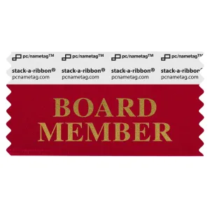 S3BOMEREGO_01 red board member badge ribbon