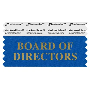 S3BOODBLGO_01 Blue Board of Directors titled badge ribbon