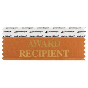 SAWRECMGO_01 Caramel Award Recipient badge ribbon