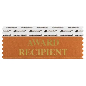 SAWRECMGO_01 Caramel Award Recipient badge ribbon