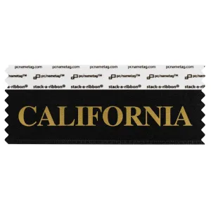 SCALIBKGO_01 Black California badge ribbon