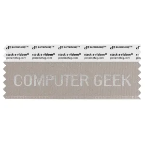 SCOGEGYSI_01 gray computer geek badge ribbon
