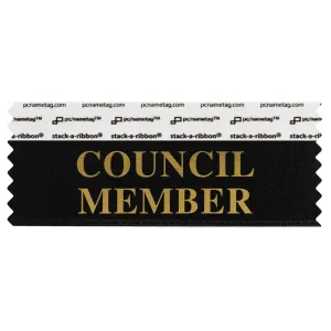 SCOMEBKGO_01 Black Council member badge ribbon