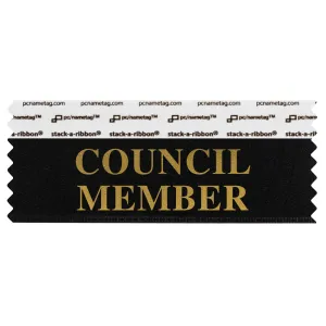 SCOMEBKGO_01 Black Council member badge ribbon