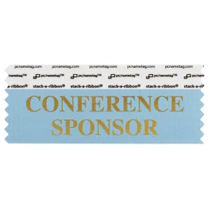 SCOSPCOGO_01 Light blue Conference Sponsor badge ribbon