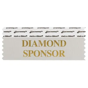 SDISPSIGO_01 diamond badge ribbon in silver