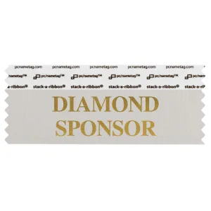 SDISPSIGO_01 diamond badge ribbon in silver