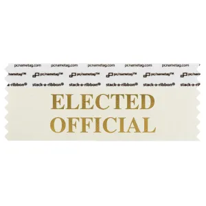 SELOFCRGO_01 cream Elected Official badge ribbon