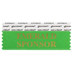 SEMSPGRGO_01 green emerald sponsor badge ribbon