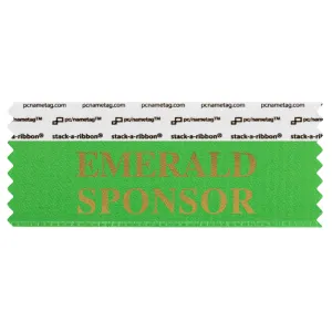 SEMSPGRGO_01 green emerald sponsor badge ribbon