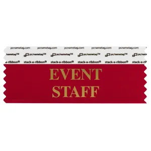 SEVSTREGO_01 red event staff badge ribbon