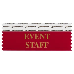 SEVSTREGO_01 red event staff badge ribbon