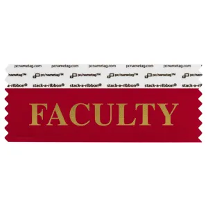 4" x 1-5/8" FACULTY Badge Ribbon