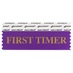 4" x 1-5/8" FIRST TIMER Badge Ribbon
