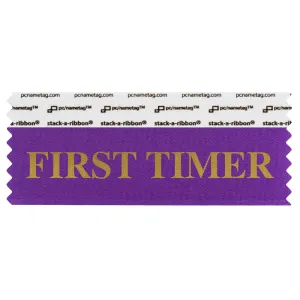 4" x 1-5/8" FIRST TIMER Badge Ribbon