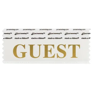 4" x 1-5/8" GUEST Badge Ribbon