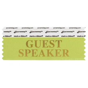 SGUSPLGGO_01 light green guest speaker badge ribbon