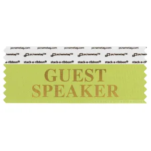 SGUSPLGGO_01 light green guest speaker badge ribbon