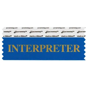 SINTEBLGO_01 Blue interpreter badge ribbon