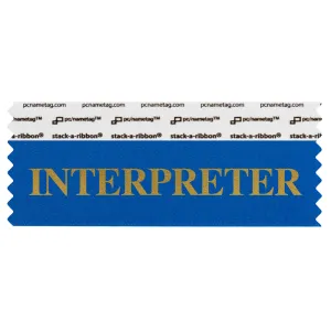 SINTEBLGO_01 Blue interpreter badge ribbon
