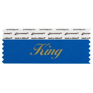 SKINGBLGO_01 Blue King badge ribbon, fun badge ribbon