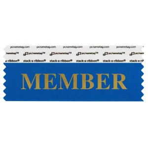 4" x 1-5/8" MEMBER Badge Ribbon